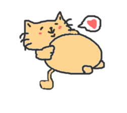 A double chin healing cat. sticker #2887043