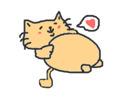 A double chin healing cat. sticker #2887043