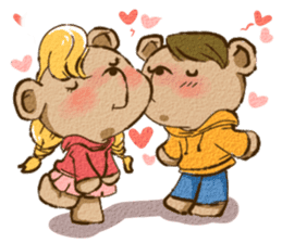 Couple Bear's KISS & LOVE sticker #2887451