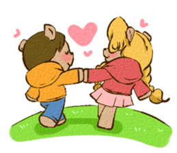 Couple Bear's KISS & LOVE sticker #2887454