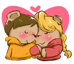 Couple Bear's KISS & LOVE sticker #2887455
