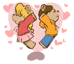 Couple Bear's KISS & LOVE sticker #2887459