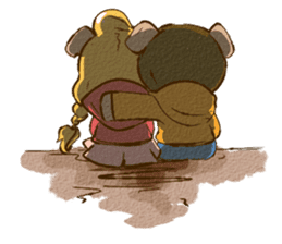 Couple Bear's KISS & LOVE sticker #2887460