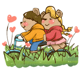 Couple Bear's KISS & LOVE sticker #2887461