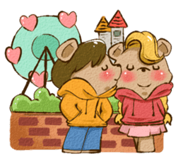 Couple Bear's KISS & LOVE sticker #2887463