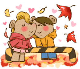 Couple Bear's KISS & LOVE sticker #2887464
