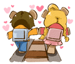 Couple Bear's KISS & LOVE sticker #2887465