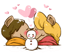 Couple Bear's KISS & LOVE sticker #2887466