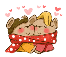 Couple Bear's KISS & LOVE sticker #2887468