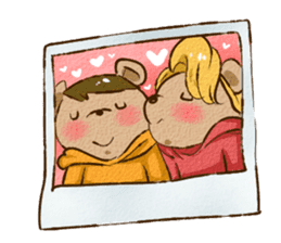 Couple Bear's KISS & LOVE sticker #2887476