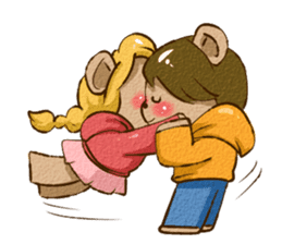 Couple Bear's KISS & LOVE sticker #2887477