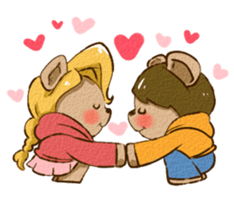 Couple Bear's KISS & LOVE sticker #2887478