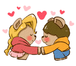 Couple Bear's KISS & LOVE sticker #2887478