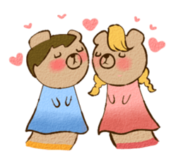 Couple Bear's KISS & LOVE sticker #2887479