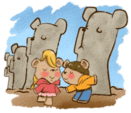 Couple Bear's KISS & LOVE sticker #2887480