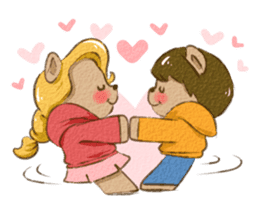 Couple Bear's KISS & LOVE sticker #2887481