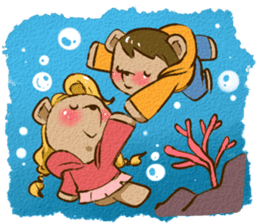Couple Bear's KISS & LOVE sticker #2887484