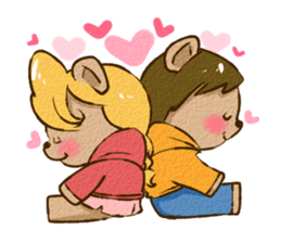 Couple Bear's KISS & LOVE sticker #2887485