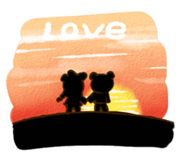 Couple Bear's KISS & LOVE sticker #2887486