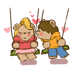 Couple Bear's KISS & LOVE sticker #2887488