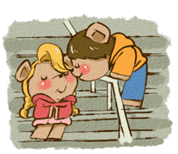 Couple Bear's KISS & LOVE sticker #2887489