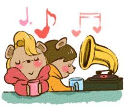 Couple Bear's KISS & LOVE sticker #2887490