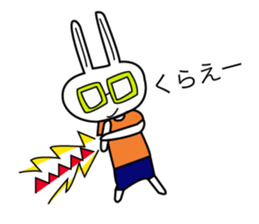 Action rabbit sticker #2888094