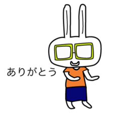 Action rabbit sticker #2888114