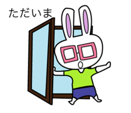 Action rabbit sticker #2888129