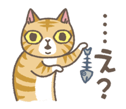 Red tabby cat mascot sticker #2888278