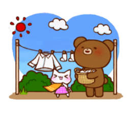 The bear and cat to love sticker #2888471