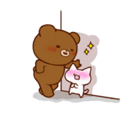 The bear and cat to love sticker #2888478