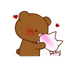 The bear and cat to love sticker #2888482