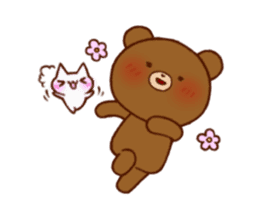 The bear and cat to love sticker #2888487