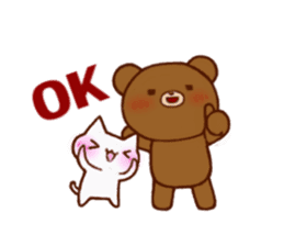 The bear and cat to love sticker #2888491
