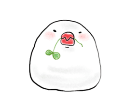 Kawaii rice bird sticker #2888662