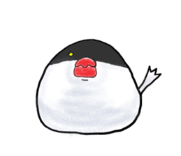 Kawaii rice bird sticker #2888694