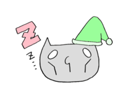 Tired cat sticker #2889233