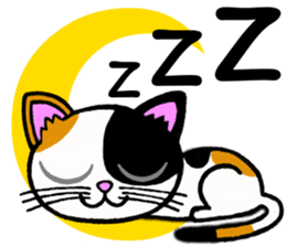 Tortoiseshell cat and the moon sticker #2889568
