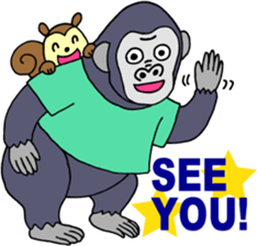 A greeting is extended from animals sticker #2889756