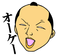 Men of the topknot head sticker #2891177