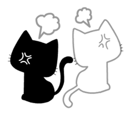 stray cats. ~white and black~ sticker #2891259