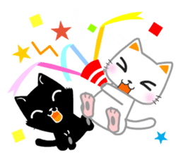 stray cats. ~white and black~ sticker #2891263
