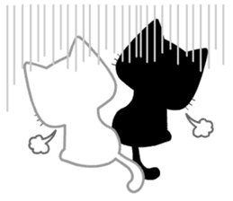 stray cats. ~white and black~ sticker #2891264