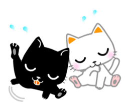 stray cats. ~white and black~ sticker #2891266