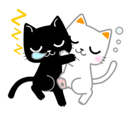 stray cats. ~white and black~ sticker #2891272