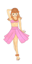 pretty hula girls sticker #2891609
