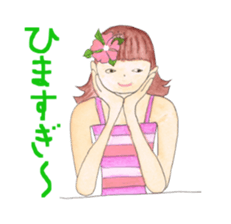 pretty hula girls sticker #2891631