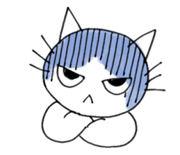 Disgruntled Cat sticker #2891732