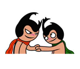 Beetle man friends sticker #2892098